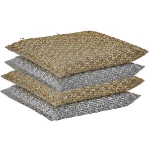 image:imageGold and Silver Kitchen Sponge Scrubber Heavy Duty Metallic Sink Pot Dish Washing Scrubber NonScratch NonMetal Kosher Sponge Pack of 4 SuperioSilvergold 4 Pack