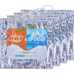 image:imageSuperio Hot and Cold Insulated Bags for Food Delivery Grocery Shopping Bags Food Storage for Hot and Frozen Food for Travel Disposable Cooler Bag Reinforced Thermal Lunch Bag 12 12x1354 Pack