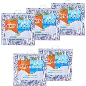 image:imageSuperio Hot and Cold Insulated Bags for Food Delivery Grocery Shopping Bags Food Storage for Hot and Frozen Food for Travel Disposable Cooler Bag Reinforced Thermal Lunch Bag 12 12x1355 Pack