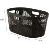 image:imageSuperio Perforated Plastic Laundry Basket 40 Liter Dotted Design Brown