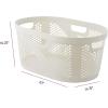 image:imageSuperio Superio Plastic Laundry Basket 40 Liter Dotted Design Ivory