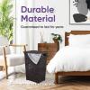 image:imageLaundry Hamper With Lid Lace Design 50 Liter  Brown Laundry Hamper Basket With Cutout Handles Rectangular Shape Modern Style Bin  Dirty Cloths Storage By Superio