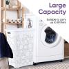 image:imageSuperio Laundry Hamper with Lid White 50 Liter Large Lace Hamper Basket Dirty Cloths Storage with Cutout Handles for Landry Room Bedroom and Bathroom