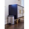 image:imageSuperio Stainless Steel 8 Liter Garbage Pail 2 Gallon D Shaped Small Trash Can with Lid for Bedroom Bathroom and Office8 Liter