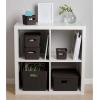 image:imageSuperio Ribbed Collection  Decorative Plastic Basket Open Home Storage Bins Organizer Blue Container Boxes for Organizing Closet Storage Bins for Shelves Bin with Lid Large 15 Liter 1 PackBrown
