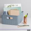 image:imageSuperio Ribbed Collection  Decorative Plastic Basket Open Home Storage Bins Organizer Blue Container Boxes for Organizing Closet Storage Bins for Shelves Bin with Lid Large 15 Liter 1 PackBlue