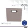 image:imageSuperio Ribbed Collection  Decorative Plastic Basket Open Home Storage Bins Organizer Blue Container Boxes for Organizing Closet Storage Bins for Shelves Bin with Lid Large 15 Liter 1 PackTaupe