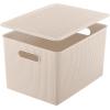 image:imageSuperio Ribbed Collection  Decorative Plastic Basket Open Home Storage Bins Organizer Blue Container Boxes for Organizing Closet Storage Bins for Shelves Bin with Lid Large 15 Liter 1 PackEcoFriendly