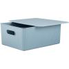 image:imageSuperio Ribbed Collection  Decorative Plastic Basket Open Home Storage Bins Organizer Blue Container Boxes for Organizing Closet Storage Bins for Shelves Bin with Lid Large 15 Liter 1 PackBlue