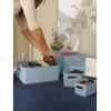 image:imageSuperio Ribbed Collection  Decorative Plastic Basket Open Home Storage Bins Organizer Blue Container Boxes for Organizing Closet Storage Bins for Shelves Bin with Lid Large 15 Liter 1 PackBlue