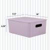 image:imageSuperio Ribbed Collection  Decorative Plastic Basket Open Home Storage Bins Organizer Blue Container Boxes for Organizing Closet Storage Bins for Shelves Bin with Lid Large 15 Liter 1 PackLilac
