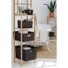 image:imageSuperio Ribbed Collection  Decorative Plastic Basket Open Home Storage Bins Organizer Blue Container Boxes for Organizing Closet Storage Bins for Shelves Bin with Lid Large 15 Liter 1 PackBrown