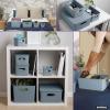 image:imageSuperio Ribbed Collection  Decorative Plastic Basket Open Home Storage Bins Organizer Blue Container Boxes for Organizing Closet Storage Bins for Shelves Bin with Lid Large 15 Liter 1 PackBlue