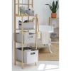 image:imageSuperio Ribbed Collection  Decorative Plastic Basket Open Home Storage Bins Organizer Blue Container Boxes for Organizing Closet Storage Bins for Shelves Bin with Lid Large 15 Liter 1 PackWhite Smoke