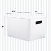 image:imageSuperio Ribbed Collection  Decorative Plastic Basket Open Home Storage Bins Organizer Blue Container Boxes for Organizing Closet Storage Bins for Shelves Bin with Lid Large 15 Liter 1 PackWhite