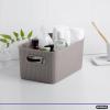 image:imageSuperio Ribbed Collection  Decorative Plastic Basket Open Home Storage Bins Organizer Blue Container Boxes for Organizing Closet Storage Bins for Shelves Bin with Lid Large 15 Liter 1 PackTaupe