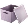 image:imageSuperio Ribbed Collection  Decorative Plastic Basket Open Home Storage Bins Organizer Blue Container Boxes for Organizing Closet Storage Bins for Shelves Bin with Lid Large 15 Liter 1 PackLilac