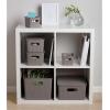 image:imageSuperio Ribbed Collection  Decorative Plastic Basket Open Home Storage Bins Organizer Blue Container Boxes for Organizing Closet Storage Bins for Shelves Bin with Lid Large 15 Liter 1 PackTaupe