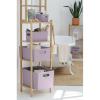 image:imageSuperio Ribbed Collection  Decorative Plastic Basket Open Home Storage Bins Organizer Blue Container Boxes for Organizing Closet Storage Bins for Shelves Bin with Lid Large 15 Liter 1 PackLilac
