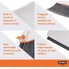 image:imageAngle Broom with Dustpan Set Sharply Angled Bristles to Reach Narrow Spaces Clip On Dust Pan IncludedSoft Gray