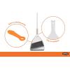 image:imageAngle Broom with Dustpan Set Sharply Angled Bristles to Reach Narrow Spaces Clip On Dust Pan IncludedSoft Gray
