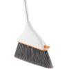 image:imageAngle Broom with Dustpan Set Sharply Angled Bristles to Reach Narrow Spaces Clip On Dust Pan IncludedSoft Gray