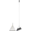 image:imageAngle Broom with Dustpan Set Sharply Angled Bristles to Reach Narrow Spaces Clip On Dust Pan IncludedStyle 2  Grey
