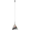 image:imageAngle Broom with Dustpan Set Sharply Angled Bristles to Reach Narrow Spaces Clip On Dust Pan IncludedStyle 2  Grey