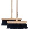 image:imageSuperio Home Kitchen Broom Head  Household Easy Sweeping Broom  TampicoSynthetic Bristles  All Purpose2 Pack Wood Handle