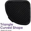 image:imagePlastic Corner Laundry Hamper with Lid Curved Designed Laundry Basket 2 Pack Triangle Beige Cloths Hamper Organizer with Cutout Handles for Laundry Room Bedroom Bathroom Wicker Design 50 LiterBlack