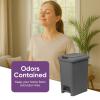 image:imageSuperio 2Pack 10L Slim Step amp Push Trash Can  Dual Opening Compact Design 1063x768x1353  Grey