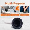 image:imageSuperio Heavy Duty Plunger with 21 Inch Wooden Handle Black Rubber  Classic Toilet Plunger Heavy Duty Double Thrust Force Cup Rubber Toilet Plunger Black Plunger1 Pack