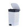 image:imageSuperio Mini Trash Can with Foot Pedal Small Outdoor Garbage Can with Lid 3 Gallon Plastic Waste Basket for Bathroom Bedroom Kitchen Office Patio Wicker Beige 12 QTWhite
