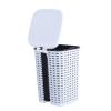image:imageSuperio Mini Trash Can with Foot Pedal Small Outdoor Garbage Can with Lid 3 Gallon Plastic Waste Basket for Bathroom Bedroom Kitchen Office Patio Wicker Beige 12 QTWhite