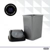 image:imageSuperio New 2 Pack Small 25 Gallon Plastic Trash Can with Swing Top Lid Waste Bin for Under Desk Office Bedroom Bathroom 10 Qt White45 Gallon