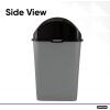 image:imageSuperio New 2 Pack Small 25 Gallon Plastic Trash Can with Swing Top Lid Waste Bin for Under Desk Office Bedroom Bathroom 10 Qt White45 Gallon