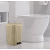 image:imageSuperio Rattan Wicker Style Bathroom Set Toilet Brush and 6 Liter Compact Trash Bin Beige and BrownBeige and Brown