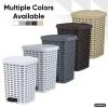 image:imageSuperio Rattan Wicker Style Bathroom Set Toilet Brush and 6 Liter Compact Trash Bin Beige and BrownBeige and Brown
