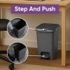 image:imageSuperio Slim Pedal Trash Can GreyBlack 16 Qt  4 Gallon1063x768x1358