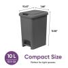 image:imageSuperio Slim Pedal Trash Can GreyBlack 16 Qt  4 Gallon1063x768x1358