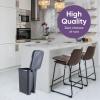 image:imageSuperio Slim Pedal Trash Can GreyBlack 16 Qt  4 Gallon12x9x165
