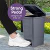 image:imageSuperio Slim Pedal Trash Can GreyBlack 16 Qt  4 Gallon12x9x165