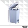 image:imageSuperio Slim Pedal Trash Can GreyBlack 16 Qt  4 Gallon165x12x21