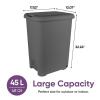 image:imageSuperio Slim Pedal Trash Can GreyBlack 16 Qt  4 Gallon1752x1307x2424