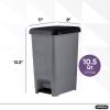 image:imageSuperio Slim Trash Can with Foot Pedal  25 Gallon StepOn Trash Bin with Lid Small Plastic Garbage Can Mini Trash Can for Bathroom Kitchen Office Under Desk Bedroom Dorm  GreyBlack1