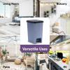 image:imageSuperio Slim Trash Can with Foot Pedal  25 Gallon StepOn Trash Bin with Lid Small Plastic Garbage Can Mini Trash Can for Bathroom Kitchen Office Under Desk Bedroom Dorm  GreyBlack3