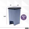 image:imageSuperio Slim Trash Can with Foot Pedal  25 Gallon StepOn Trash Bin with Lid Small Plastic Garbage Can Mini Trash Can for Bathroom Kitchen Office Under Desk Bedroom Dorm  GreyBlack2