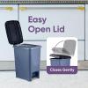 image:imageSuperio Slim Trash Can with Foot Pedal  25 Gallon StepOn Trash Bin with Lid Small Plastic Garbage Can Mini Trash Can for Bathroom Kitchen Office Under Desk Bedroom Dorm  GreyBlack2