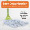 image:imageSuperio String Mop Cotton Mop for Hardwood Floor Cleaning Self Wringing Mop for Home Kitchen Bath Office Cleaning Green and White Easy Lightweight Fancy Mops