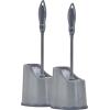 image:imageSuperio Toilet Brush and Holder 1 Pack Toilet Scrubber Bowl Cleaner Brushes Wand Toilets Brush with Holder Caddy Bathroom Cleaning Brush Bowl Brush SetGray